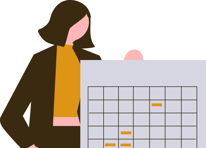 早朝の時間帯を確認するイラスト
