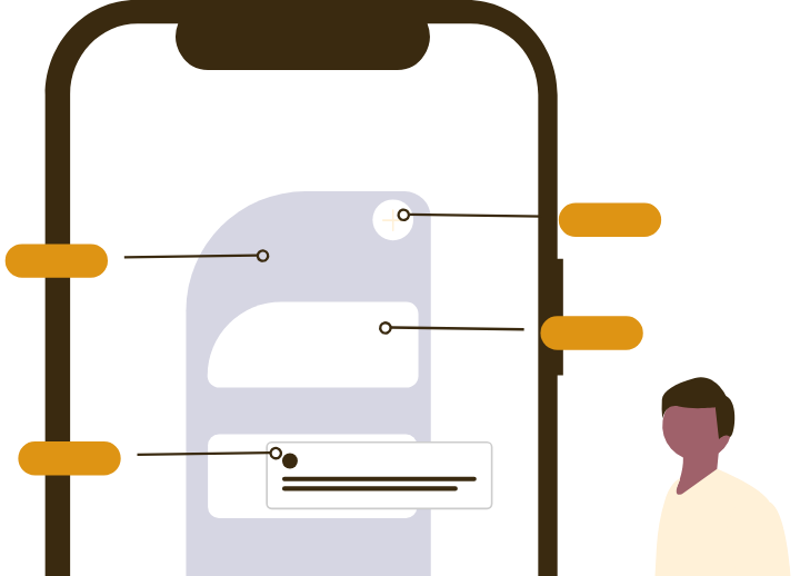 取引画面を操作するイラスト